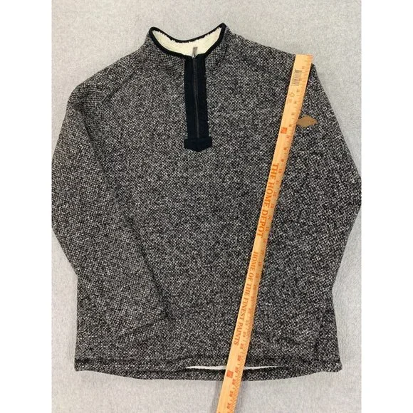 Orvis Sherpa Lined Heavy Quarter Zip Pullover (Men's Large)‎ Gray - Picture 6 of 13